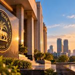 Reserve Bank of India building as the RBI raises interest rates amid inflation risks
