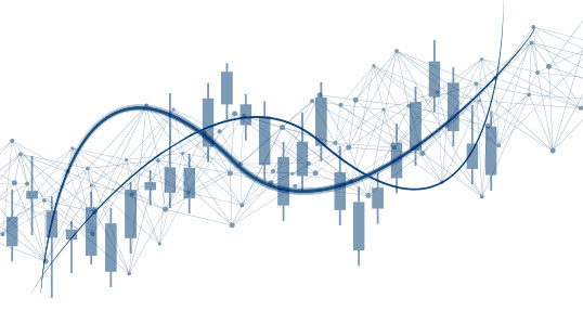 White Colored Image with Blue Color Curves and bars represents Changes in OTC trading